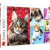 Explore the best puzzle in our collection Trefl 10591 Happy Cats Shaped Puzzle – 1000 Pieces (5900511105919)
