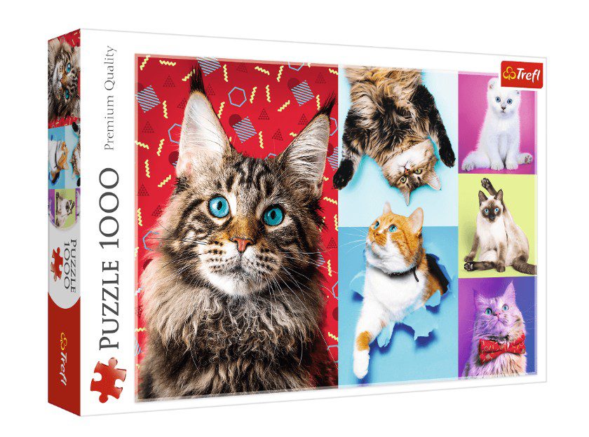 Explore the best puzzle in our collection Trefl 10591 Happy Cats Shaped Puzzle – 1000 Pieces (5900511105919)