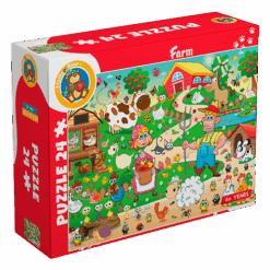 Explore the best puzzle in our collection Fluffy Bear Farm Shape Puzzle CR-3001 – Multi Color (6223006020948)