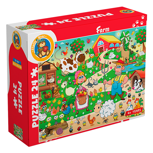 Explore the best puzzle in our collection Fluffy Bear Farm Shape Puzzle CR-3001 – Multi Color (6223006020948)