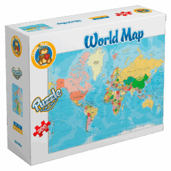 Explore the best puzzle in our collection Fluffy Bear MA-1033 World Map Shaped Puzzle – 300 Pieces (6224008792581)
