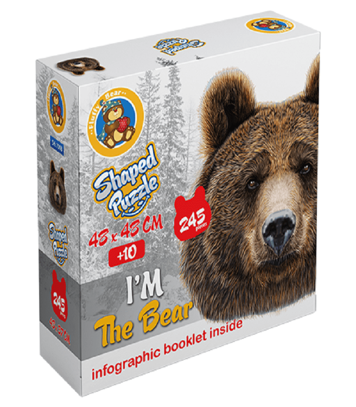 Explore the best puzzle in our collection Fluffy Bear Bear Shaped Puzzle – 260 Pieces (6223006020191)