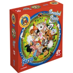 Explore the best puzzle in our collection Fluffy Bear  Farm Shaped Round Puzzle – 30 Pieces (6223006020320)