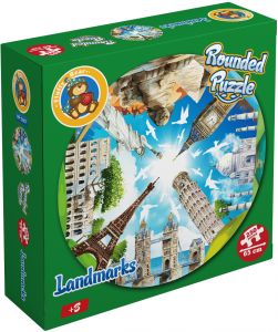 Explore the best puzzle in our collection Fluffy Bear Landmarks Shaped Round Puzzle – 250 Pieces (6223006020849)