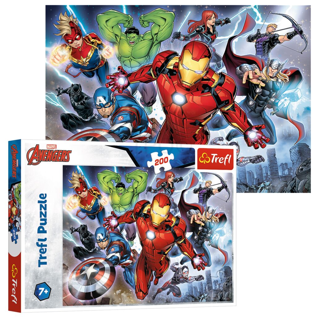 Explore the best puzzle in our collection Trefl Avengers Shaped Puzzle – 200 Pieces (5900511132601)