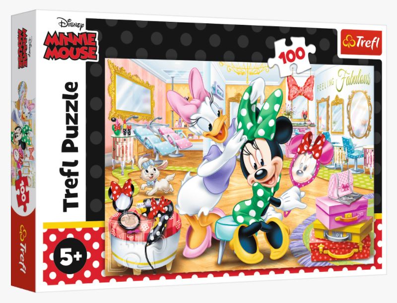 Explore the best puzzle in our collection Trefl Minnie at the beauty salon Puzzle -100 Pieces (5900511163872)