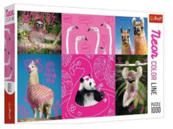 Explore the best puzzle in our collection TreflNeon Color Line Crazy Pets Puzzle 1000 piece (5900511105940)