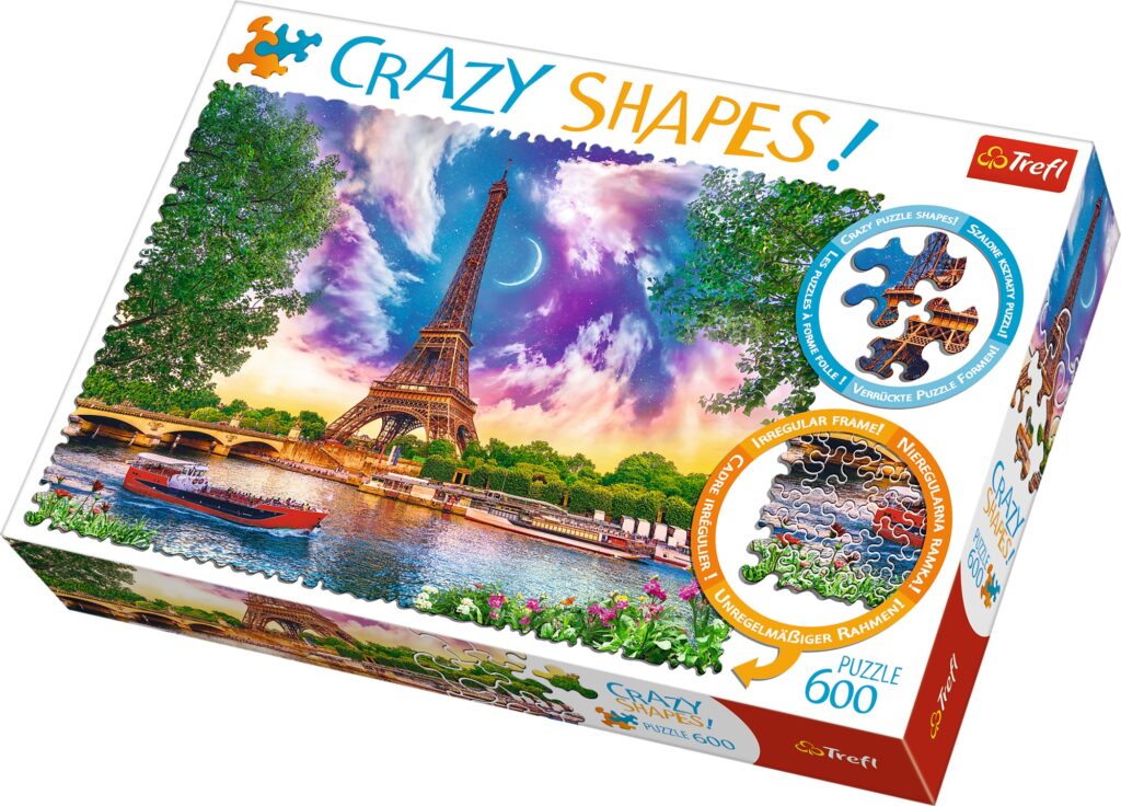 Explore the best puzzle in our collection Trefl 600-Piece Crazy Shapes Sky Over Paris Puzzle Set 11115 68 X 48centimeter (5900511111156)
