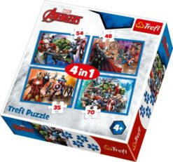 Explore the best puzzle in our collection Trefl 4 In 1 35, 48, 54 and 70 Piece Marvel Avengers Fearless Jigsaw Puzzle NEW (5900511343106)