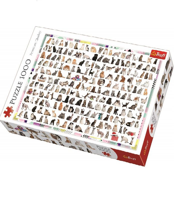 Explore the best puzzle in our collection Trefl 1000 Piece Adult Large 208 Cats Breeds Cute Cuddly Photo Puzzle (5900511104981)