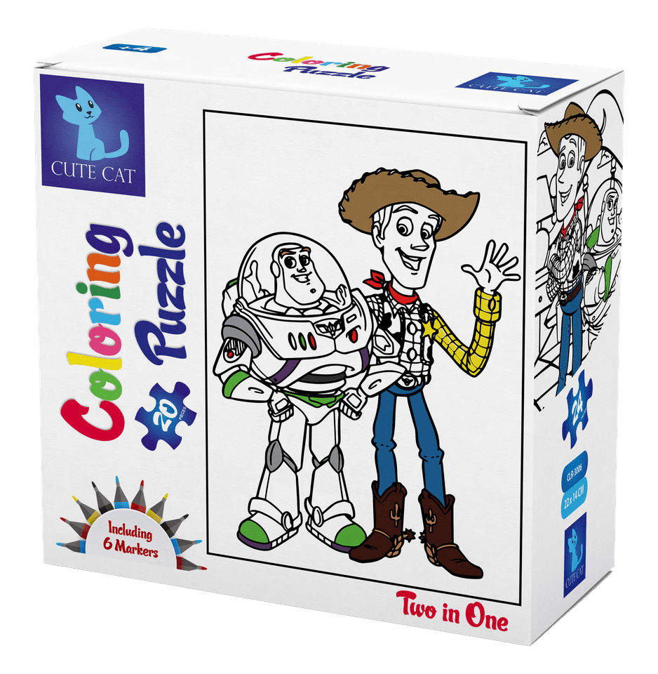 Explore the best puzzle in our collection Toy Story – 2in1 Coloring Puzzle set (6223006021297)