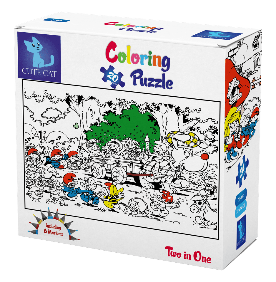 Explore the best puzzle in our collection Smurfs – 2in1 Coloring Puzzle set (6223006021303)