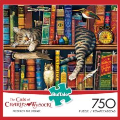 Explore the best puzzle in our collection Buffalo Games – Charles Wysocki – Frederick the Literate – 750 Piece Jigsaw Puzzle Multicolor, 24″L X 18″W (79346170777)