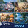 Explore the best puzzle in our collection Ceaco – 4 in 1 Multipack – Thomas Kinkade – Disney Dreams Collection – Tangled, Mickey and Minnie Mouse, Dumbo, & The Little Mermaid – (4) 500 Piece Jigsaw Puzzles , Blue (3676-1)