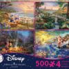 Explore the best puzzle in our collection Ceaco – 4 in 1 Multipack – Thomas Kinkade – Disney Dreams Collection – Donald & Daisy Duck, 101 Dalmatians, Mickey, Minnie, & Pluto, & The Little Mermaid – (4) 500 Piece Jigsaw Puzzles (3677-1)