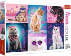 Explore the best puzzle in our collection Neon Cats Puzzle (5900511105810)