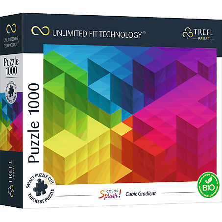 Explore the best puzzle in our collection TREFL Prime Puzzle Color Splash Cubic Gradient, 1000 pcs (5900511107005)