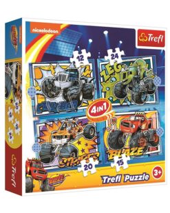 Explore the best puzzle in our collection Trefl  Flame and the Super Verdaks – 4 in 1 (12, 15, 20, 24 pieces) puzzle (5900511343496)