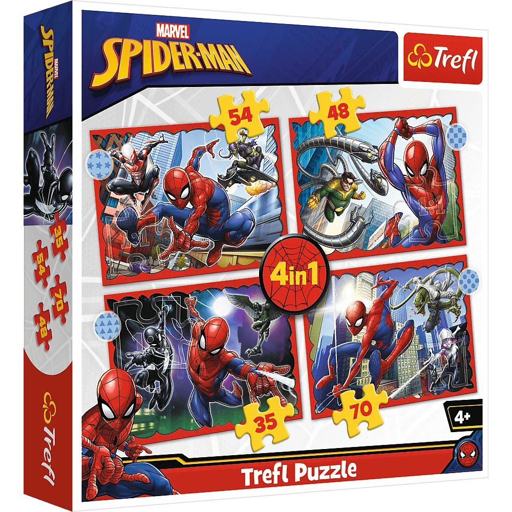 Explore the best puzzle in our collection Puzzle “4in1” – The heroic Spider-Man / Disney Marvel Spiderman (5900511343847)