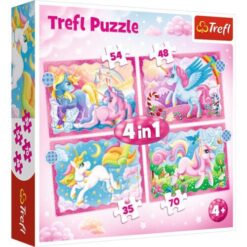 Explore the best puzzle in our collection 4 Puzzles – Unicorns 35, 48, 54 and 70 piece jigsaw puzzle (5900511343892)