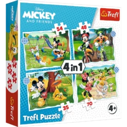 Explore the best puzzle in our collection Trefl  Mickey Mouse – Nice day – 4 in 1 (35, 48, 54, 70 pieces) puzzle (5900511346046)