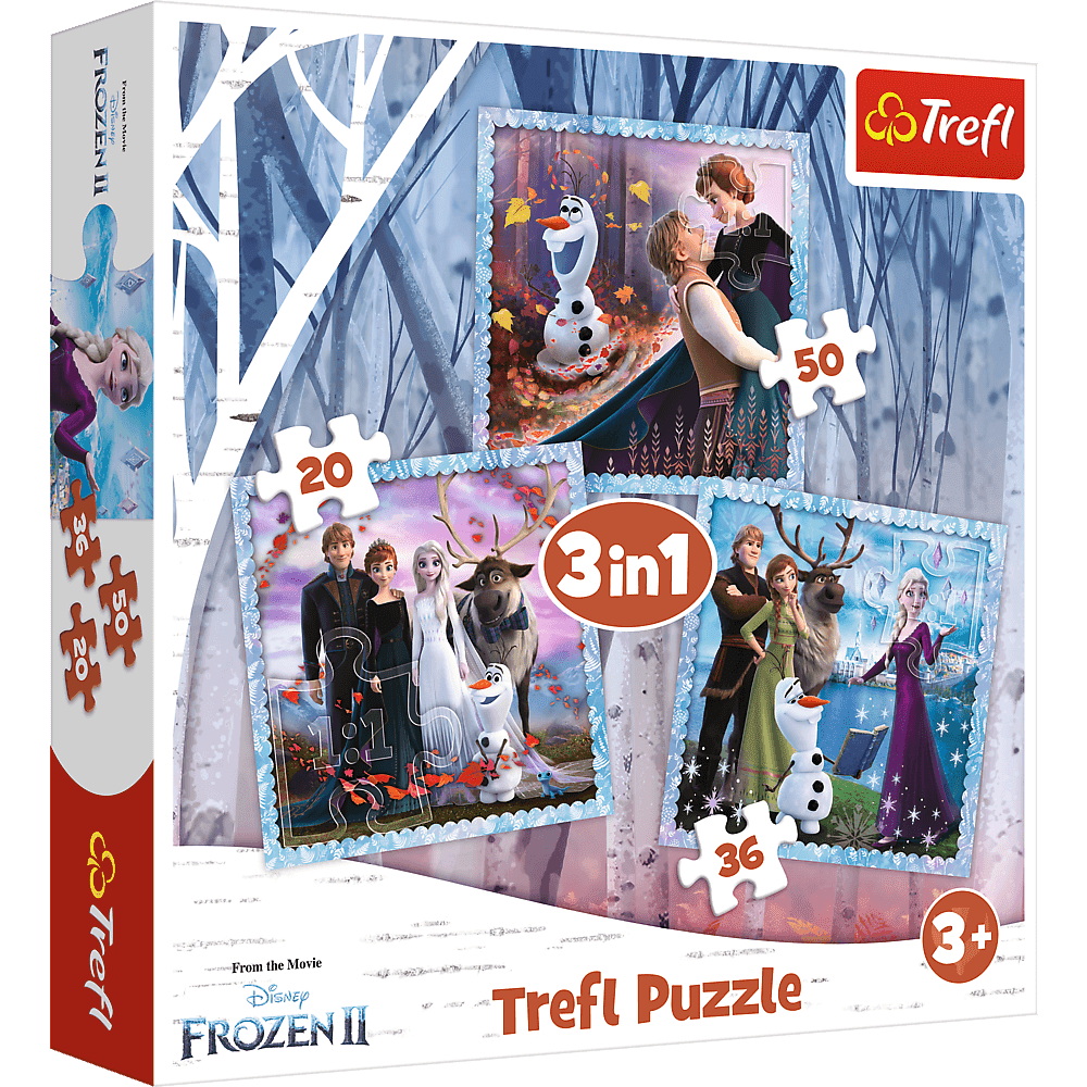 Explore the best puzzle in our collection Trefl3 puzzles – Frozen 2 – 20, 36 and 50 pieces (5900511348538)