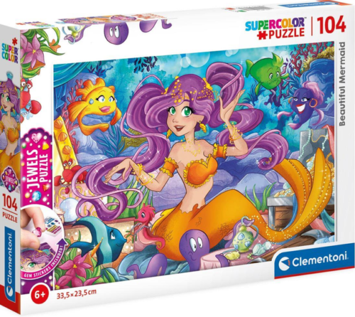 Explore the best puzzle in our collection Clementoni Puzzle Super Color Beautiful Mermaid (104 pc) (8005125201785)