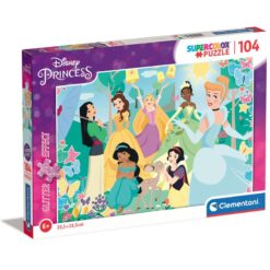 Explore the best puzzle in our collection Clementoni Kids Puzzle Super Color Glitter Princess 104 Pcs (8005125203468)
