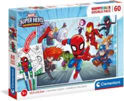 Explore the best puzzle in our collection Clementoni Puzzle Super Hero Happy Color (60pc) (8005125260980)