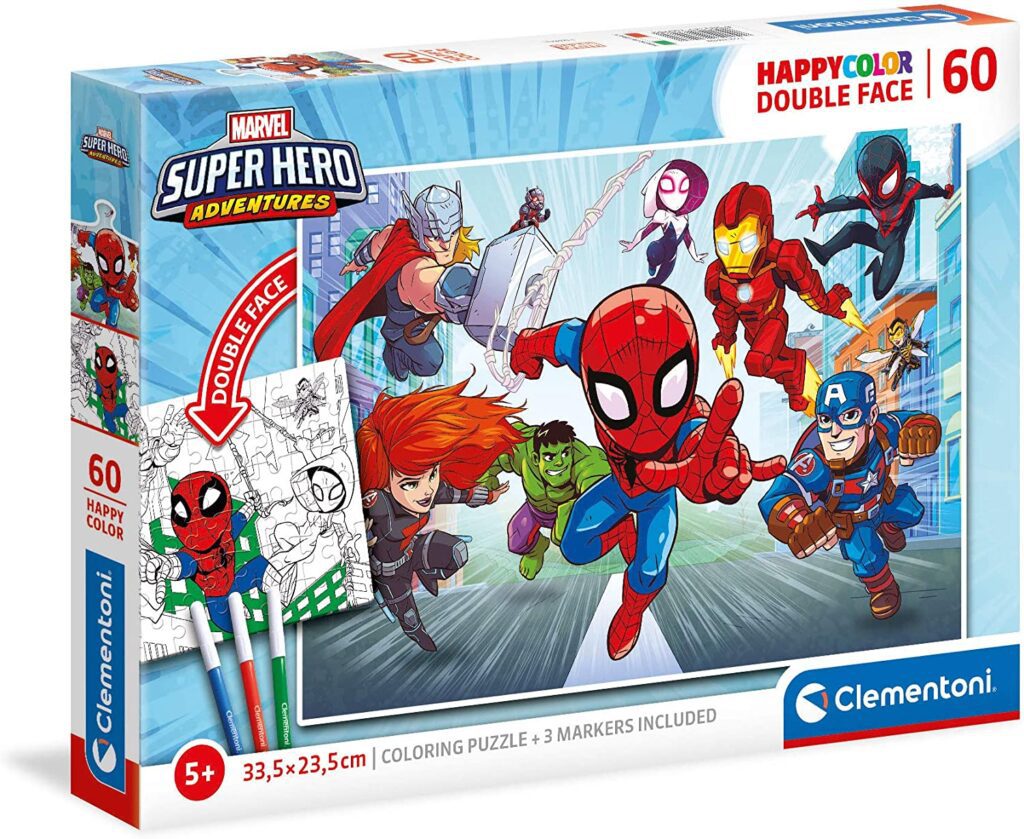 Explore the best puzzle in our collection Clementoni Puzzle Super Hero Happy Color (60pc) (8005125260980)