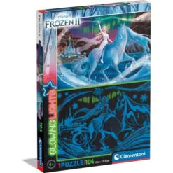 Explore the best puzzle in our collection Clementoni Disney Frozen 2, Glow In The Dark-104 Pieces Cartoon Puzzles (8005125275489)