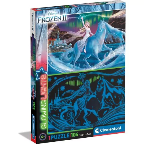 Explore the best puzzle in our collection Clementoni Disney Frozen 2, Glow In The Dark-104 Pieces Cartoon Puzzles (8005125275489)