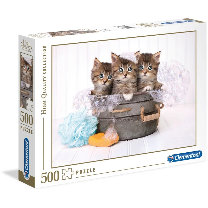 Explore the best puzzle in our collection Clementoni Puzzle Kittens And Soap 500 Pcs (8005125350650)