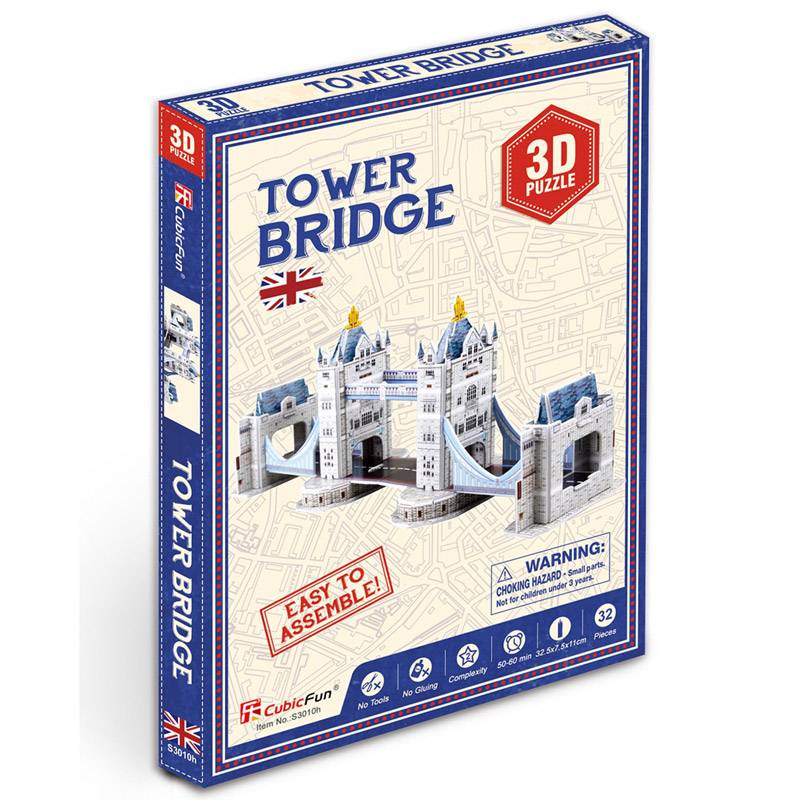Explore the best puzzle in our collection Cubic Fun 3D Puzzle Tower Bridge 32 Pieces (6944588230104)