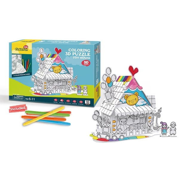 Explore the best puzzle in our collection COLOURING Toy House (18 Pcs) (6944588206932)