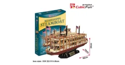 Explore the best puzzle in our collection Mississippi Steamboat Shaped 3D Puzzle 142 Pieces (6944588240264)
