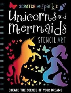 Best Book in Kalimat BookStore (Scratch and Sparkle Unicorns and Mermaids Stencil Art) '9781786922779'