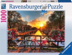 Explore the best puzzle in our collection 1000 PCS Bicycles in Amsterdam Jigsaw Puzzle Used Complete (4005556196067)