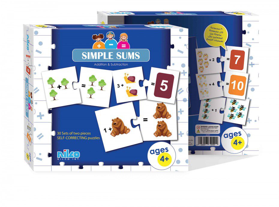 Explore the best puzzle in our collection Nilco Learning Simple Sums Puzzle (6223007320290)