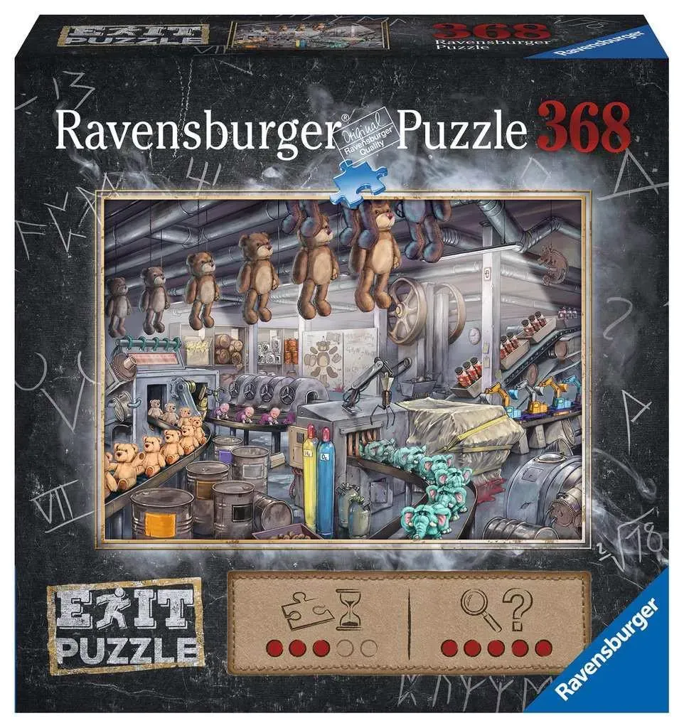 Explore the best puzzle in our collection Exit Puzzle – In the Toy Factory 368 piece jigsaw puzzle (4005556164844)