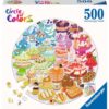 Explore the best puzzle in our collection Adult Puzzle – Round Puzzle 500 p – Desserts (Circle of Colors) (4005556171712)