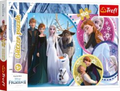 Explore the best puzzle in our collection Puzzle 100 pieces Glitter. In the glow of love. Disney Frozen 2 Trefl (5900511148176)