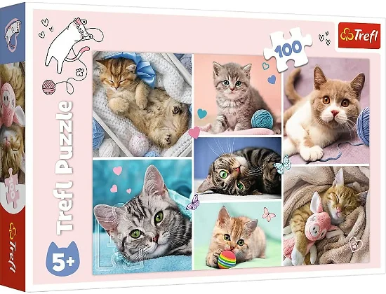Explore the best puzzle in our collection Puzzle 100 pieces In the cat world of Trefl (5900511164206)