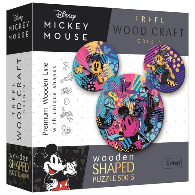 Explore the best puzzle in our collection Puzzle: Woodcraft: Disney Mickey Mouse 500+5 Piece (5900511201680)