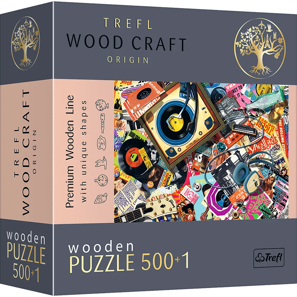 Explore the best puzzle in our collection Wooden puzzle 500+1 pieces In the world of Trefl music (5900511201802)