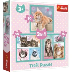 Explore the best puzzle in our collection 3in1 puzzle 20+50+36 pieces Cute Trefl animals (5900511348620)