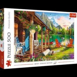 Explore the best puzzle in our collection Cabin in the Mountains 500 piece jigsaw puzzle (5900511374087)
