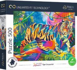 Explore the best puzzle in our collection Puzzle 500 pieces Color Splash! Tiger Encounter Trefl (5900511374537)