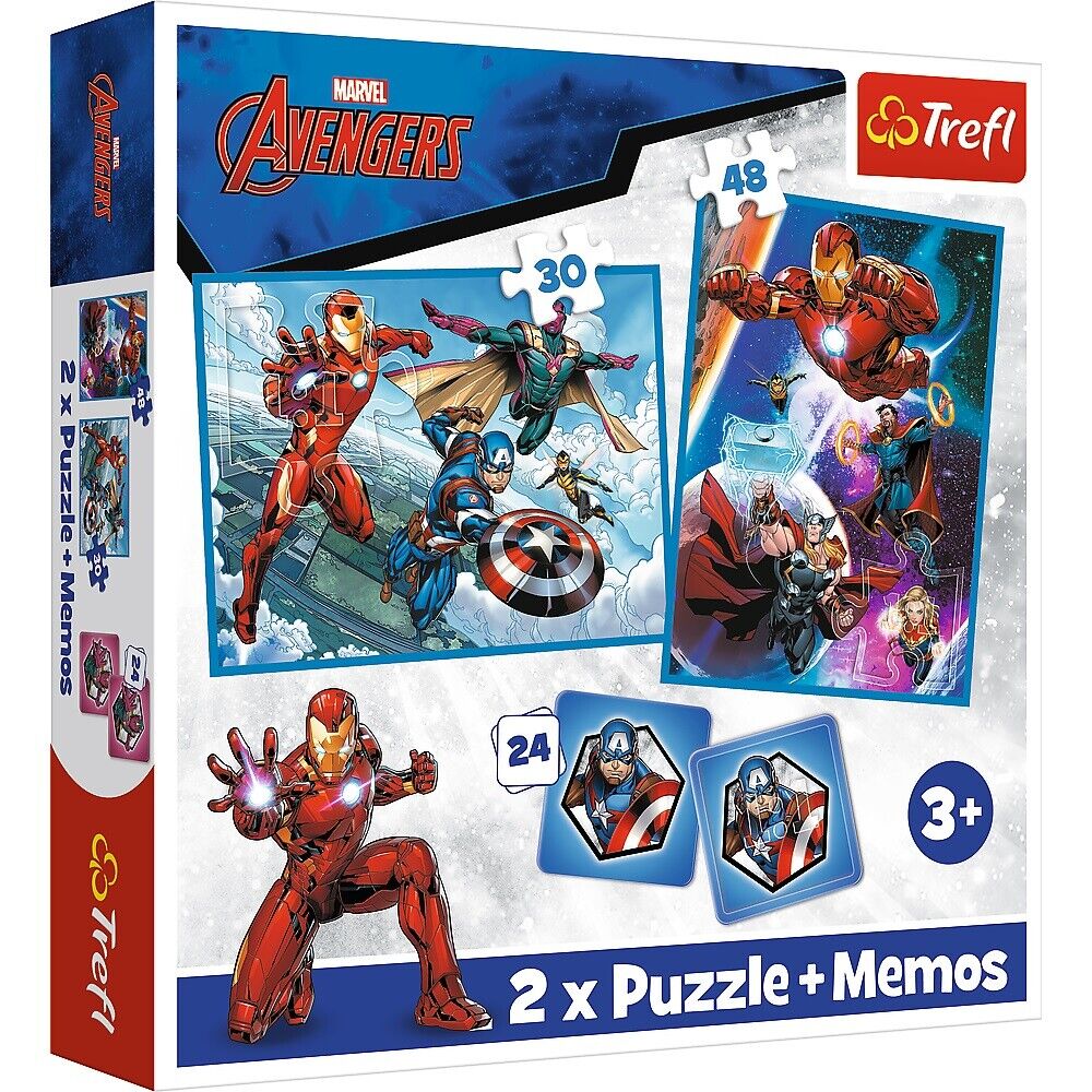 Explore the best puzzle in our collection 2in1 puzzle + memos – Heroes in action TREFL (5900511933338)
