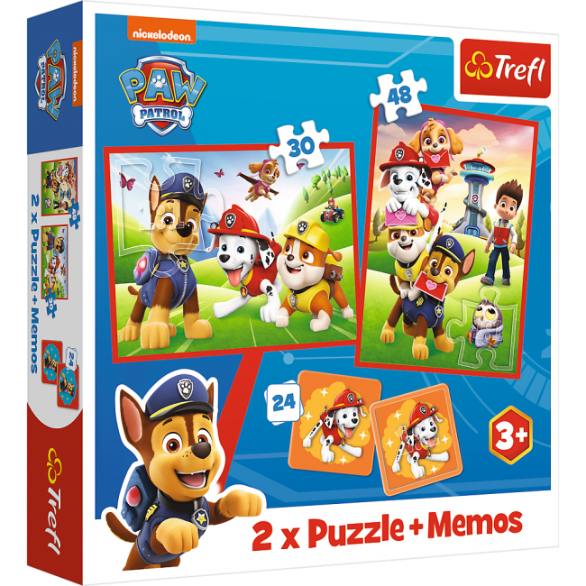 Explore the best puzzle in our collection 2in1 puzzle + memos. The dog team in action Trefl (5900511933376)